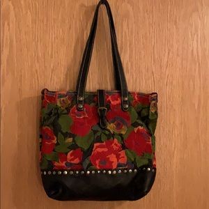 Patricia Nash Fall Floral Tapestry / Leather Bag